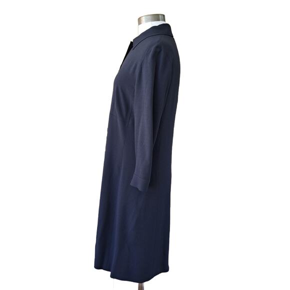 NWT MAX MARA Weekend Muriel Crepe Shirtdress Size 8 Ultramarine Blue - Picture 4 of 11